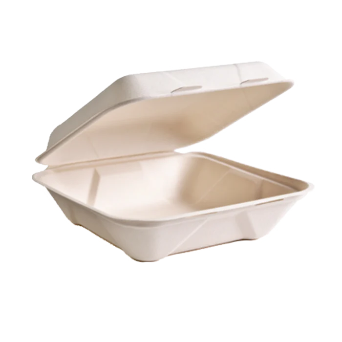 8"X8"X3" Biodegradable takeout Container 200/CASE