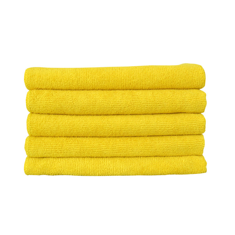 YELLOW MICROFIBER TOWELS 12/pk