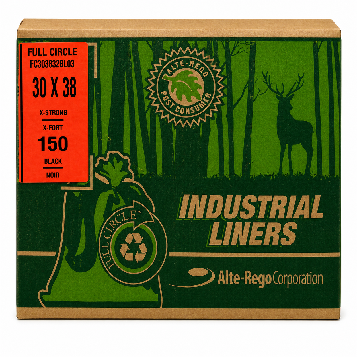 30x38 X-Strong Black Garbage Bags 150/cs