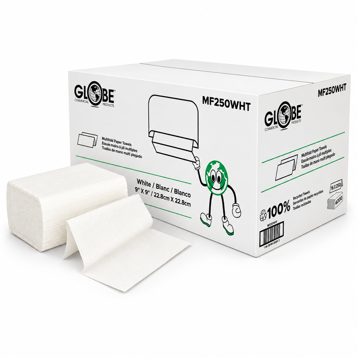 Multifold Towels - White 16x250