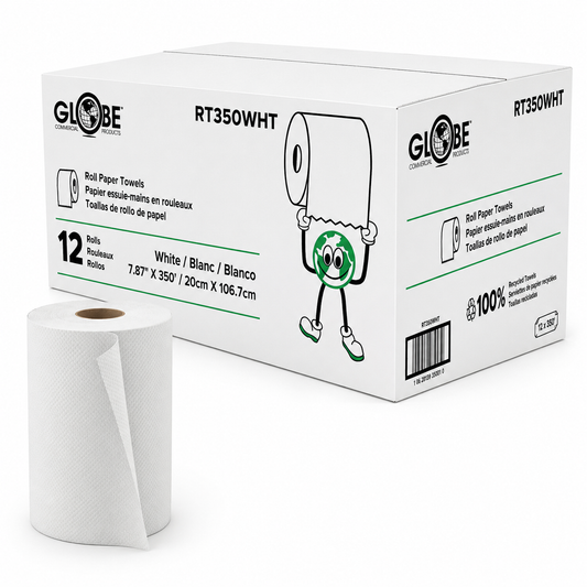 Roll Towels - White 12x350'