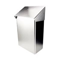 Napkin Disposal Wall Unit - 6 L / Grey / Stainless steel brushed finish