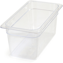 Food Pan, Poly, 1/3 size, 5.7 qt. capacity, 12-3/4" x 7" x 6" deep, capacity indicators