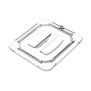FOOD PAN COVER UNIVERSAL LID FOR 1/6 SIZE FOOD PAN HANDLED SOLID POLY CLEAR