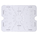 Drain Shelf, for 1/2-size food pan, footed, temperature range: -40° - 212° F, dishwasher safe, polycarbonate, clear