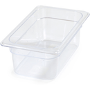 1/4 Food Pan Poly Clear 4"