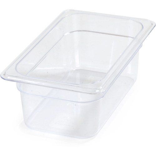1/4 Food Pan Poly Clear 4"