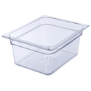 FOOD PAN 1/2 SIZE 8.7QT CAPACITY 12-3/4" X 10-19/50" X 6" DEEP POLY CLEAR