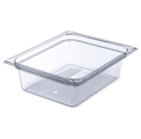 FOOD PAN 1/2 SIZE 5.5QT CAPACITY 12-3/4" X 10-19/50" X 4" DEEP POLY CLEAR