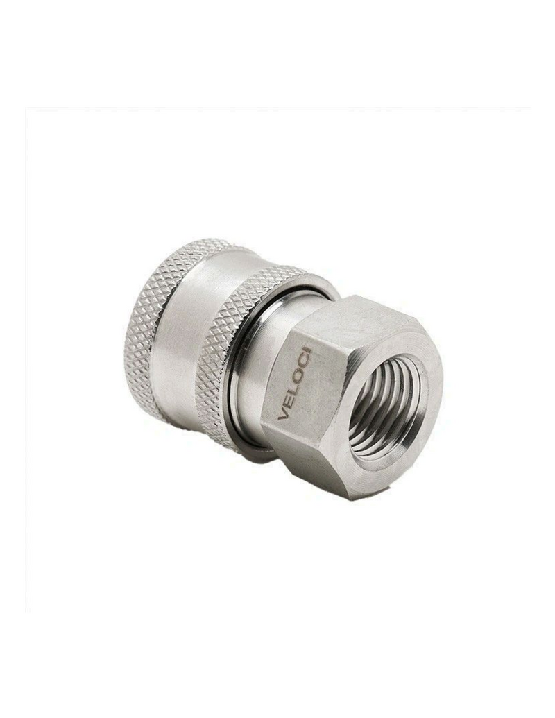 Veloci Stainless Steel QC Coupler 1/4" FPT