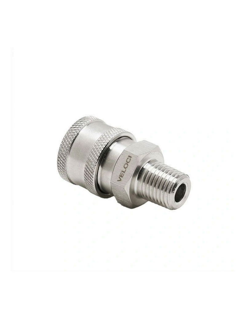 Veloci Stainless Steel QC Coupler 1/4" MPT