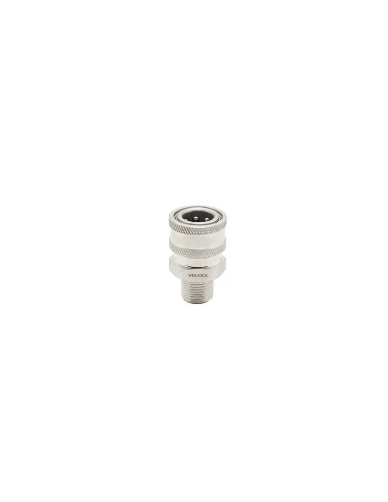 Veloci Stainless Steel Coupler 3/8" MPT