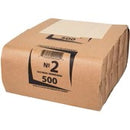2lb Brown Paper Bag  500/PKG 4 5/8 X 2 5/8 X 8