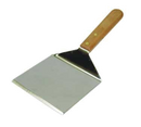 Scraper, 4", wood handle, stainless steel