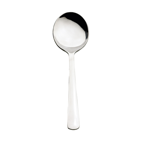 WIN2 Soup Spoon, 7-3/10", round bowl, 18/0 stainless steel, mirror finish (must be purchased in quantities of 2 dozen)
