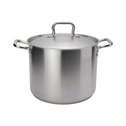 20 QT STAINLESS STEEL STOCK POT W LID