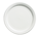 9.5" WHITE PALM PLATE 24/CS PORCELAIN BROWNE