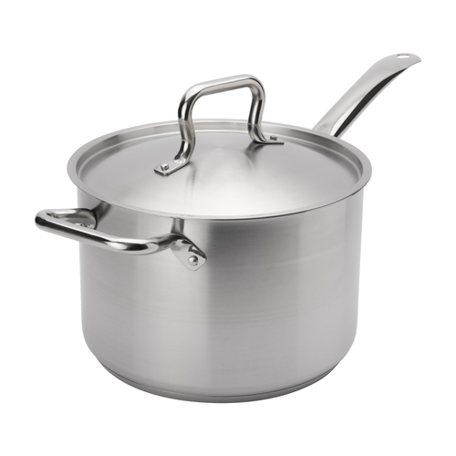 7.6 QT STAINLESS STEEL SAUCE PAN W LID