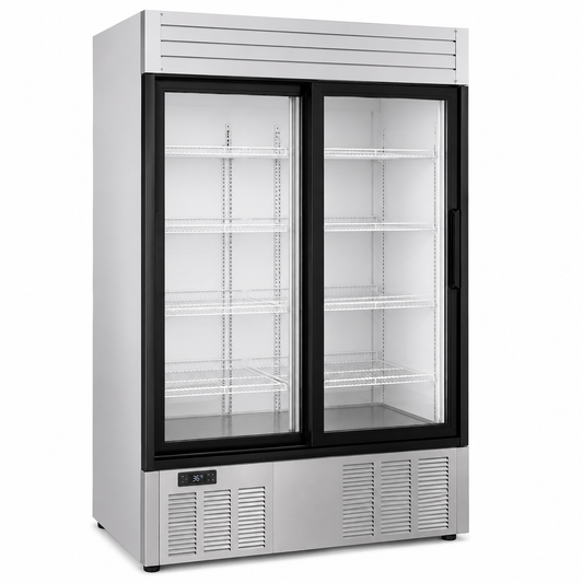 Double Glass Swing Door Display Refrigerator - Stainless Xterior™ SE46HCSXG