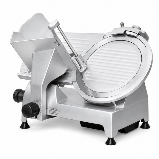 8″ Belt-Driven Meat Slicer with Fixed Sharpener – 0.24 HP, 110 V