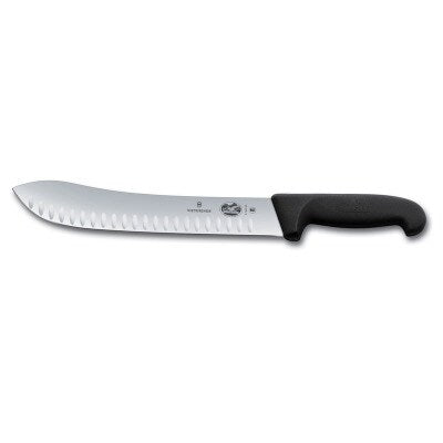 Fibrox, butcher knife, 10", fluted, black