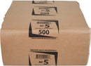 5lb Brown Paper Bag 500/PKG  5.1875 X 3.6875 X 10.75