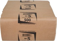5lb Brown Paper Bag 500/PKG  5.1875 X 3.6875 X 10.75
