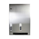 Feminine Product Dispenser Free Push Button for Pads and Tampons - Capacity of 15 no. 4 Pads, 11 no.6 Pads, 22 Tampons / Grey / Stainless steel brushed finish