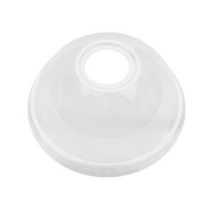 12 oz. – 20 oz. Clear PET Dome Lid (with Hole) 1000/cs