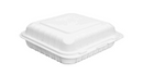 MFPP Hinged Containers - 8" X 8" X 3" / White (150/cs)