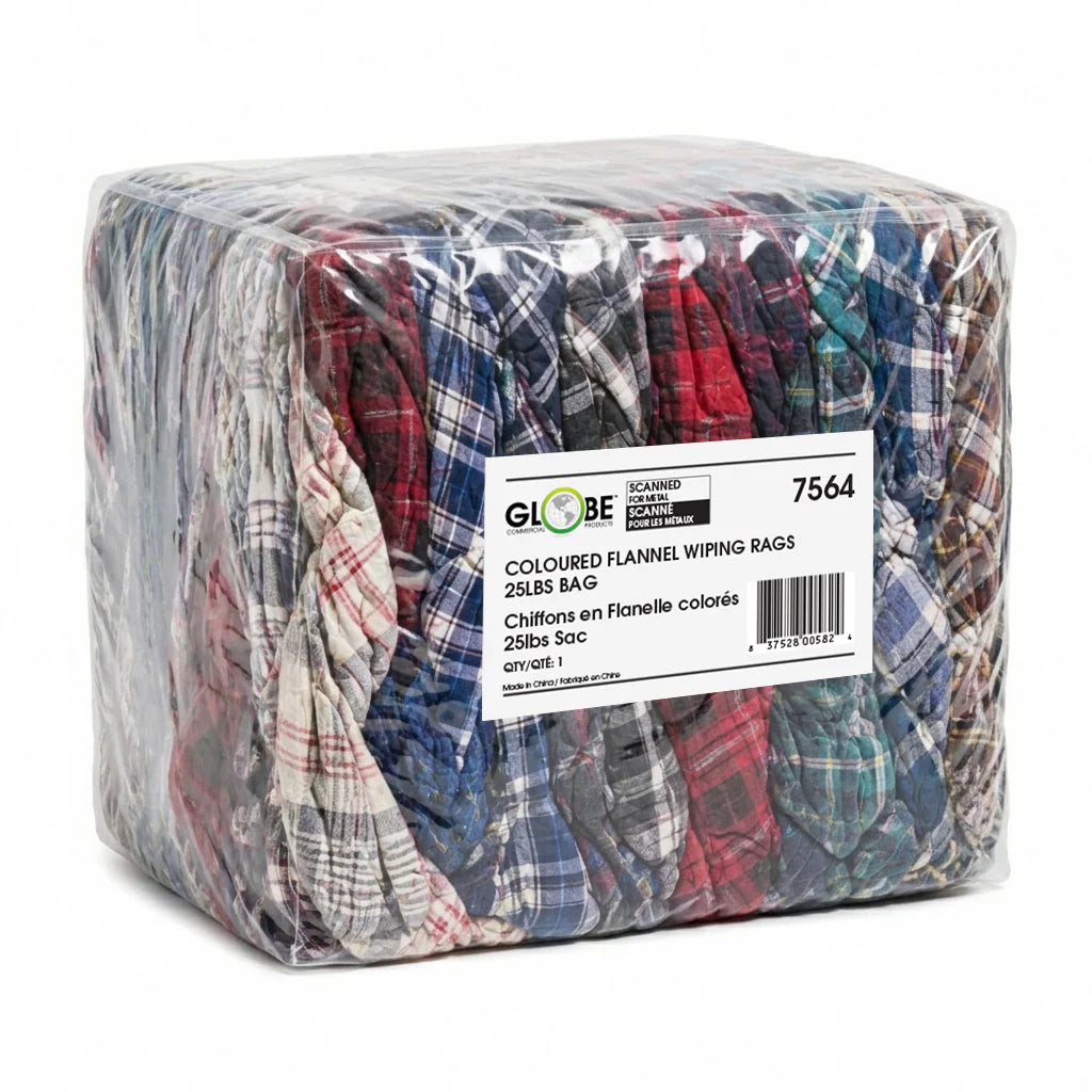 Coloured Flannel Wiping Rags - 25lbs bag