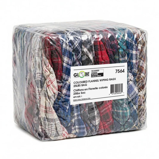 Coloured Flannel Wiping Rags - 25lbs bag