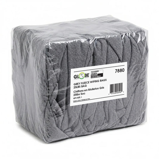 Grey Fleece Wiping Rags - 25lbs bag