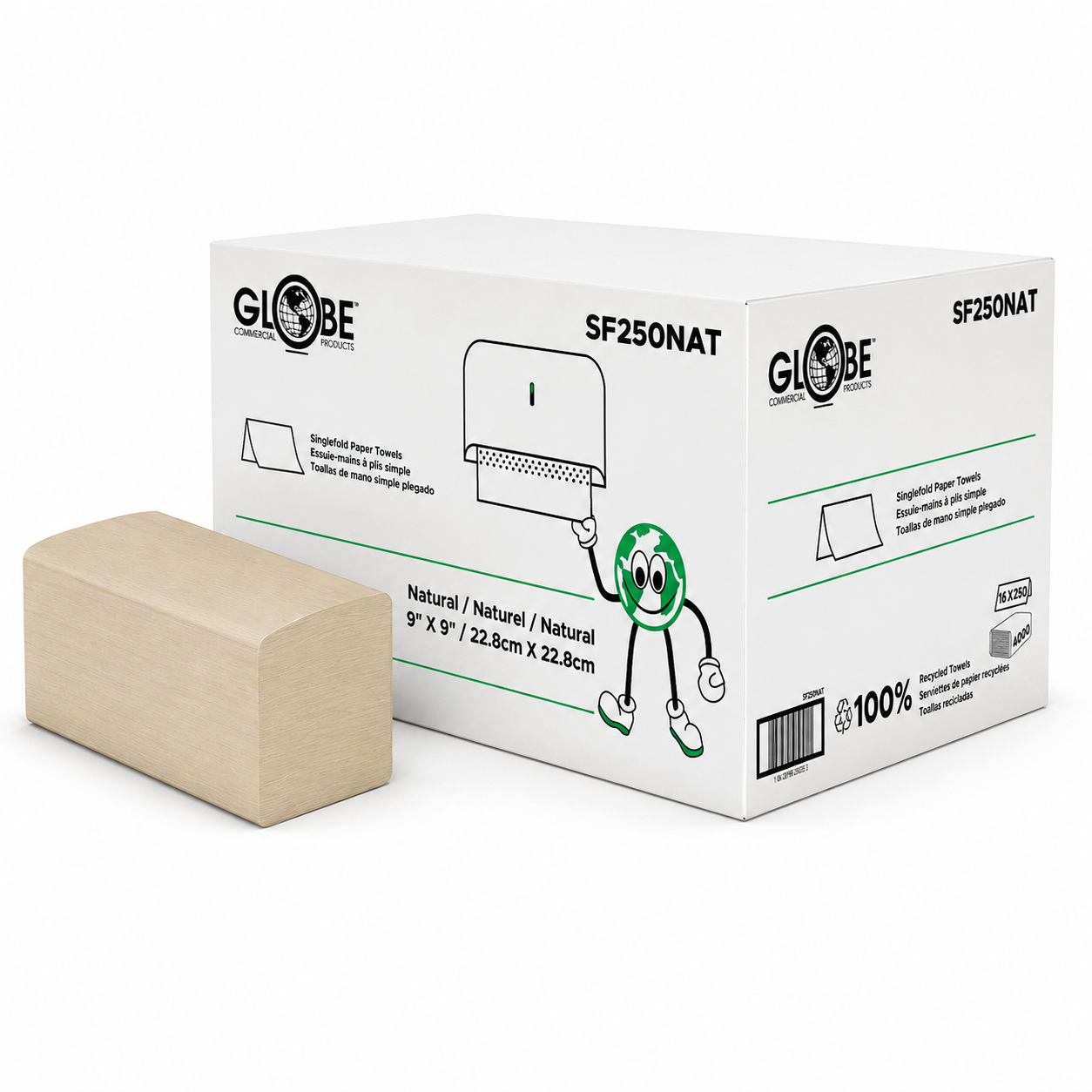 Single Fold Towels - Kraft 16x250