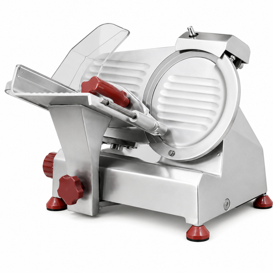 Trento 8″ Belt-Driven Meat Slicer with Fixed Blade Sharpener – 0.2 HP, 110 V