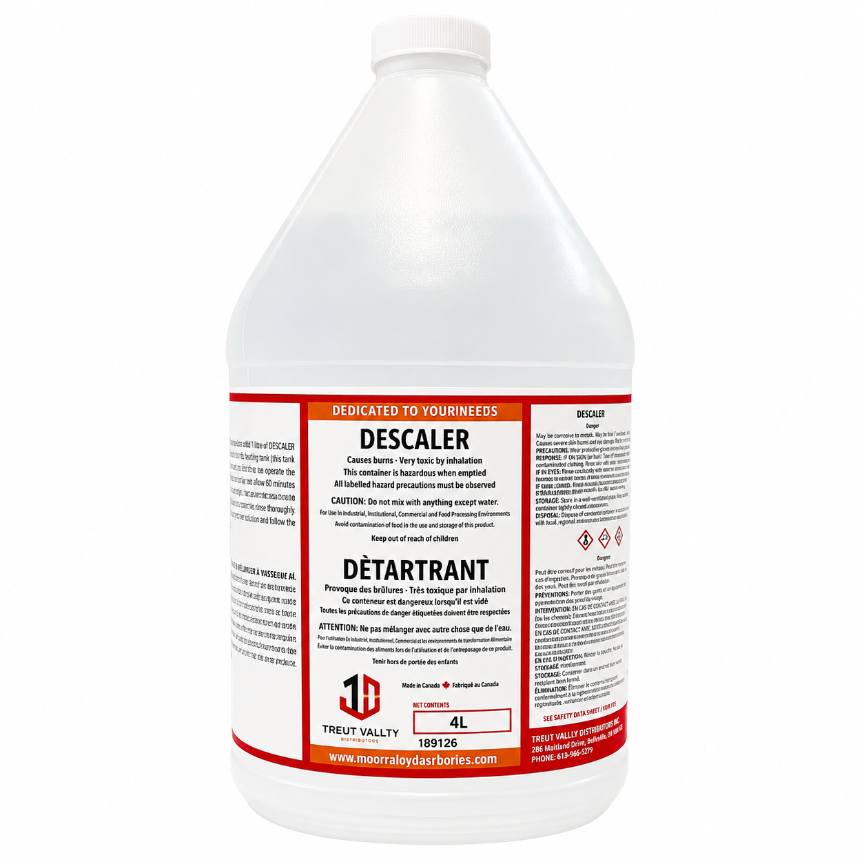 Descaler - Heavy-Duty Dish Machine & Equipment Descaling Solution 4lt