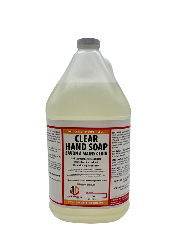 TVD Clear Unscented Hand Soap 3.78L