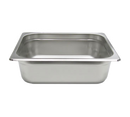 STEAM PAN 1/2 SIZE 4" DEEP 24 GAUGE STAINLESS STEEL