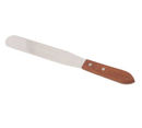 BAKER'S SPATULA 8" BLADE STRAIGHT WOOD HANDLE SS