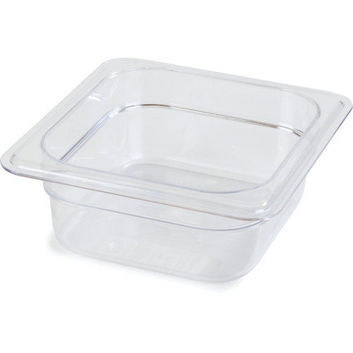 FOOD PAN 1/6 SIZE 1.1QT CAPACITY 2-1/2" DEEP POLY CLEAR