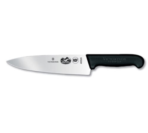 FIBROX 8" BLACK CHEF KNIFE