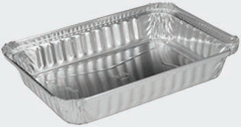 Oblong Foil Container 1.5 lb (8.6"L x 6.2"W x 1.25"H) 500/cs