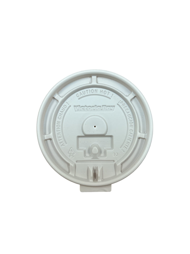 10-24OZ LID TEAR TAB BACK (WHITE) 1000/Case