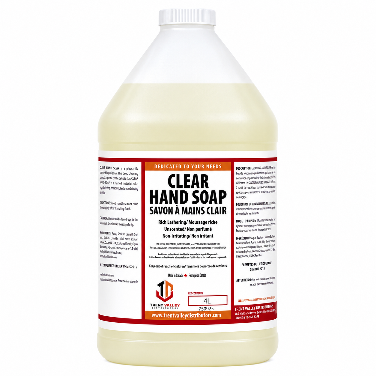 Clear Hand Soap (liquid) 4lt