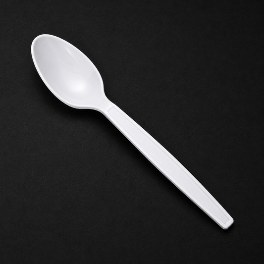White Medium Plastic Teaspoons 1000/cs