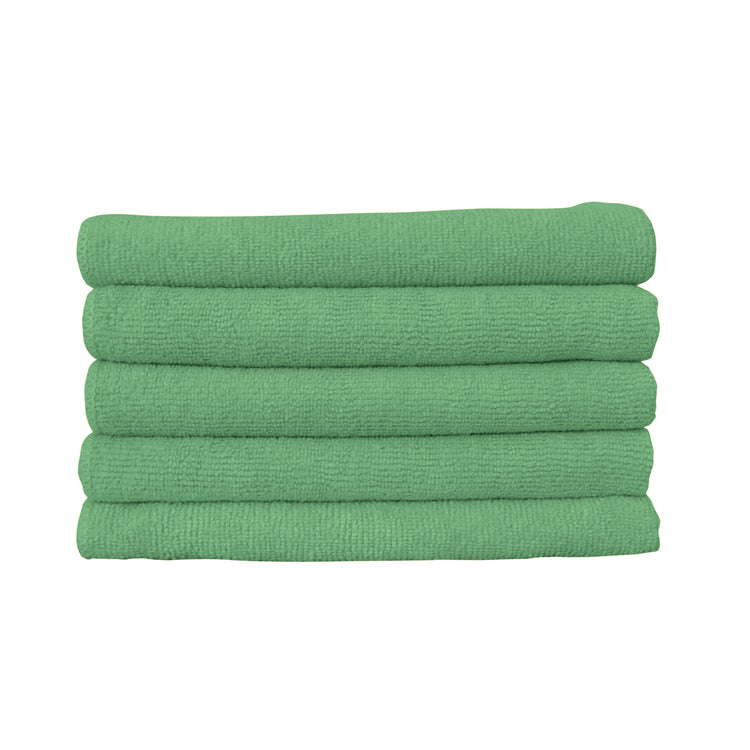 GREEN MICROFIBER TOWELS 12/pk