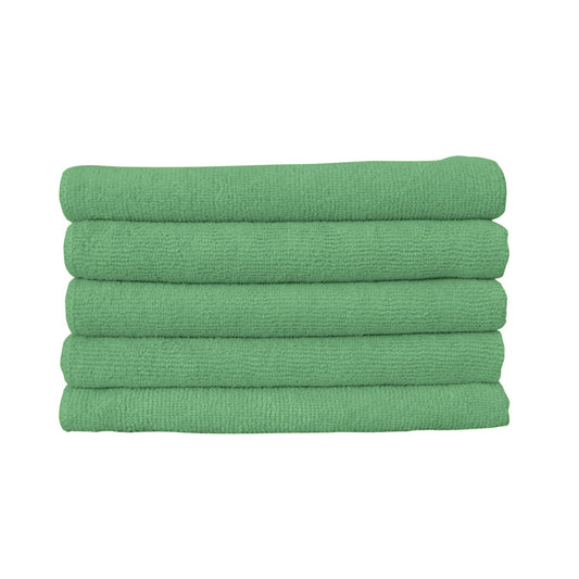 GREEN MICROFIBER TOWELS 12/pk