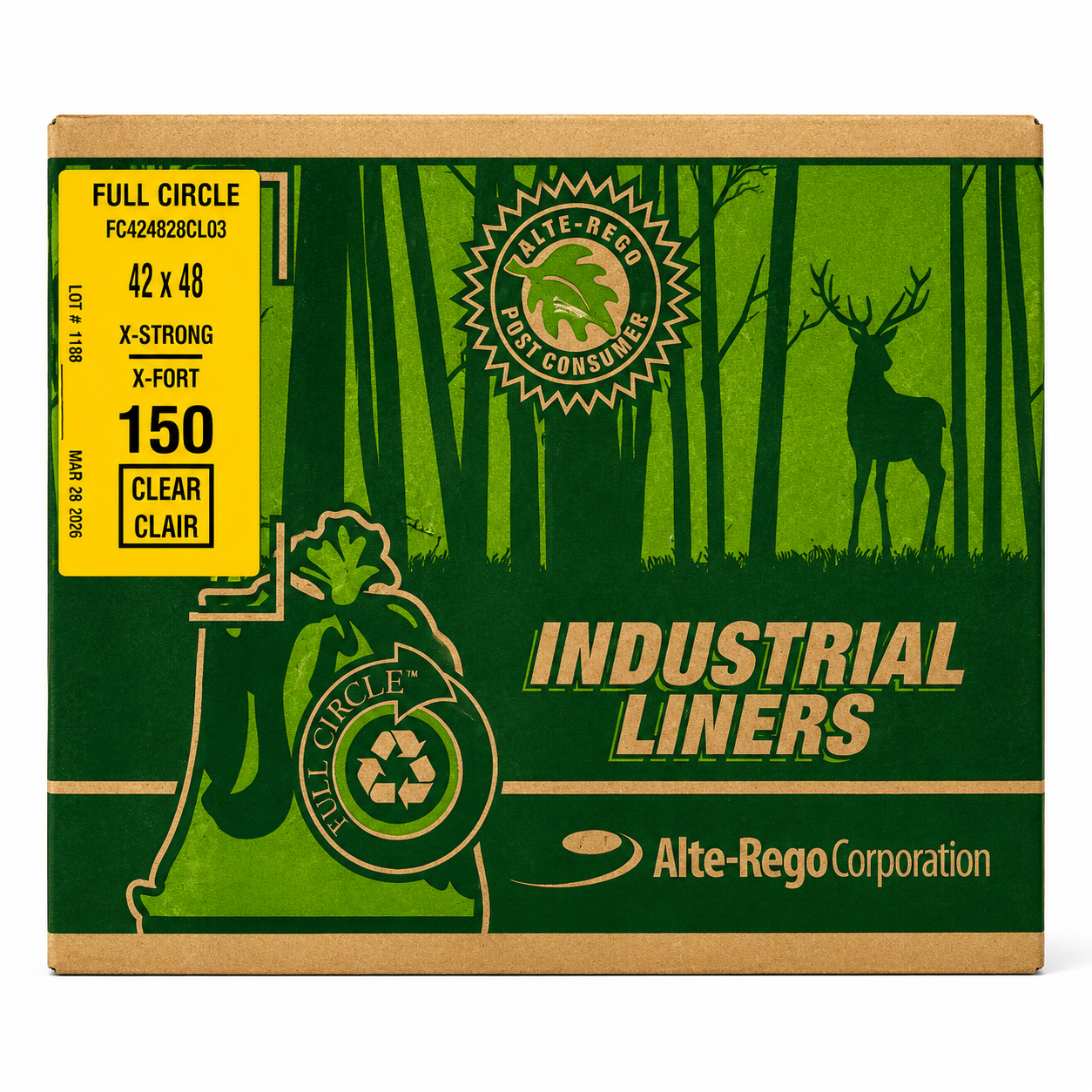 42x48 X-Strong Clear Garbage Bags 150/cs