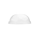 Clear PLA Dome Lids with Hole for Clear PLA Cold Cups - Dome 12 Oz to 20 Oz / Clear (1000/CS)