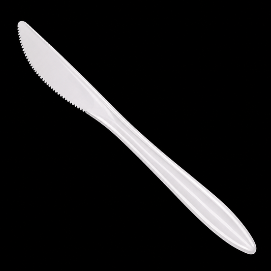 White Medium Plastic Knives 1000/cs